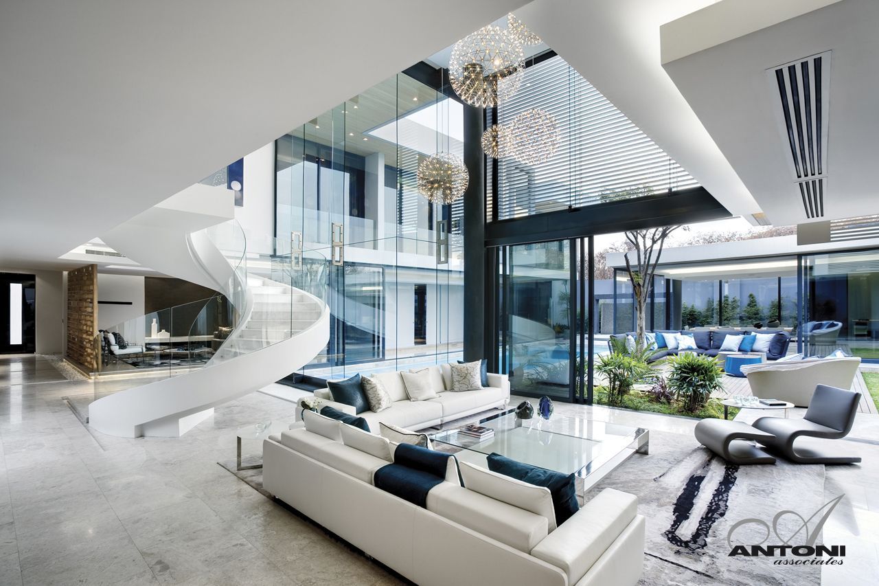 modern mansion living room