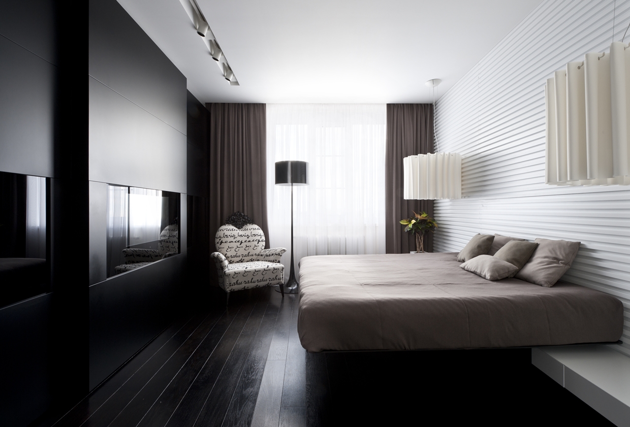 Simple Bedroom Design Ideas Dark Wood for Living room