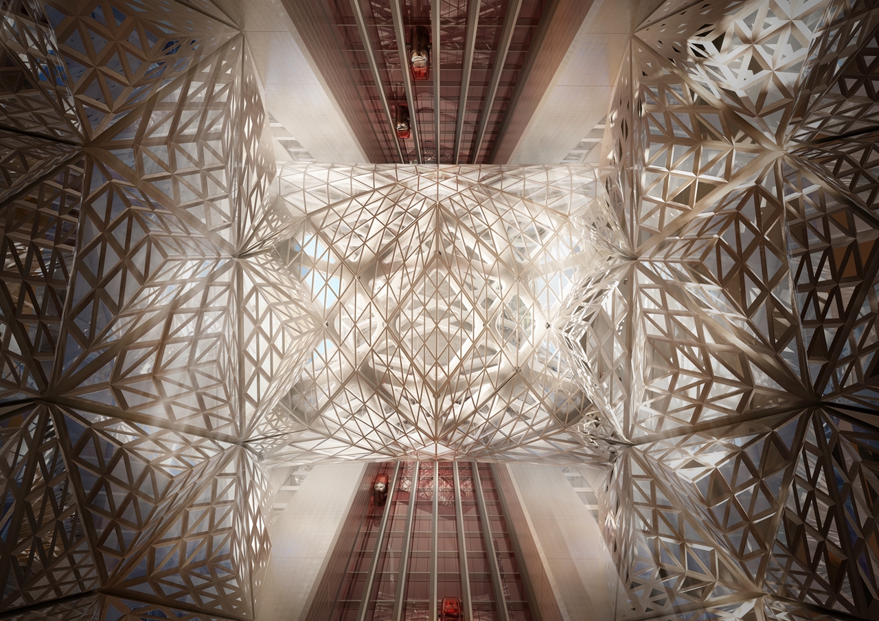 Modern sky bridge design by Zaha Hadid Architects