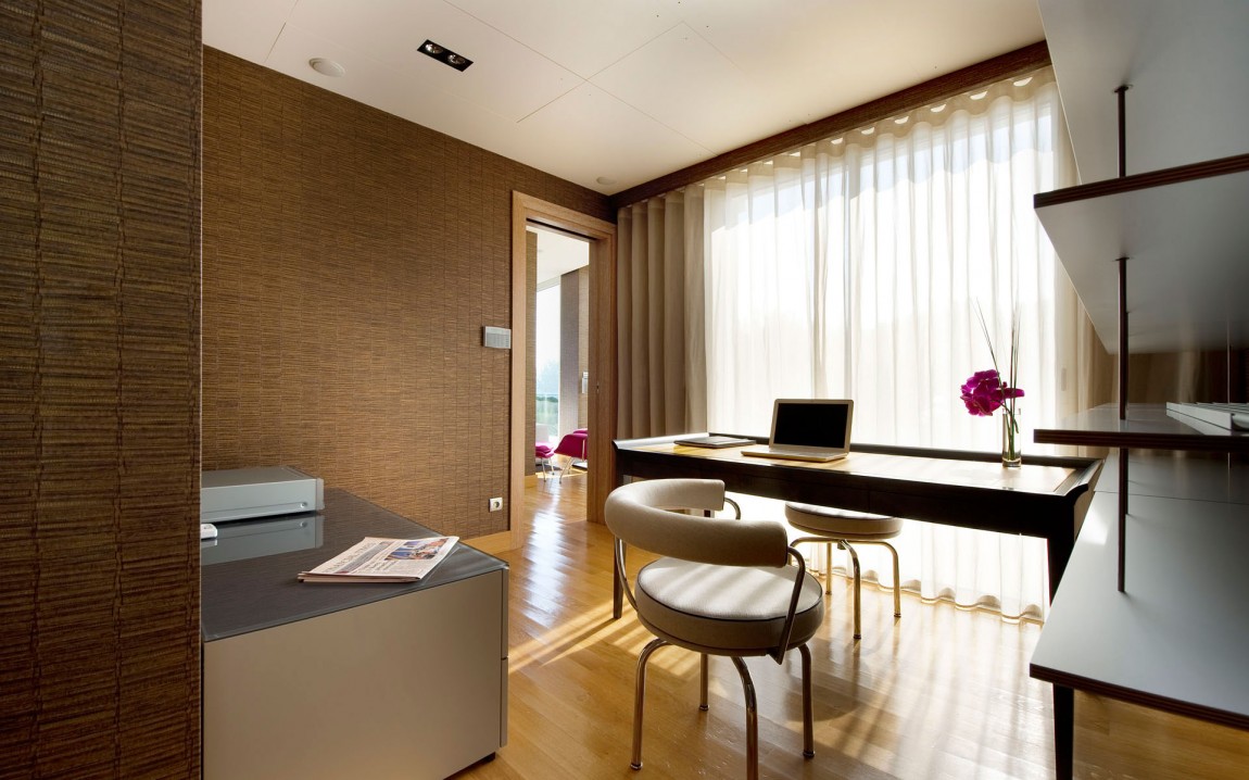 Elegant home office in French dream home