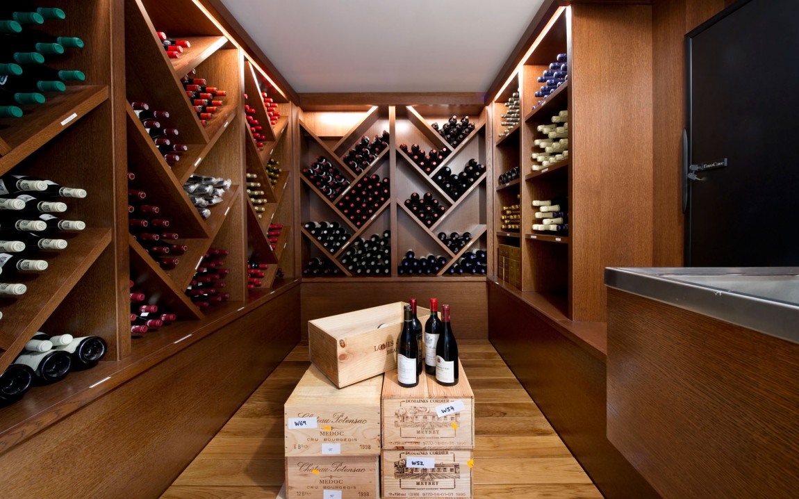 Modern wine cellar in French dream home