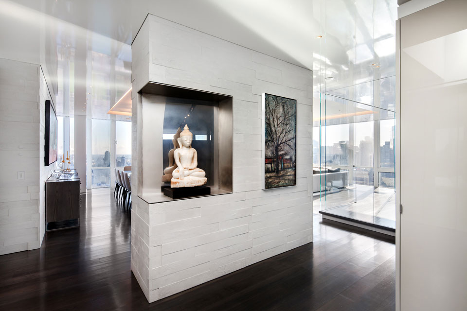 Asian sculptures in Manhattan apartment