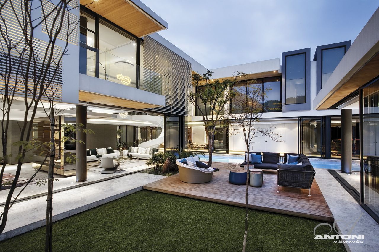 Terrace and modern facade in South Africa