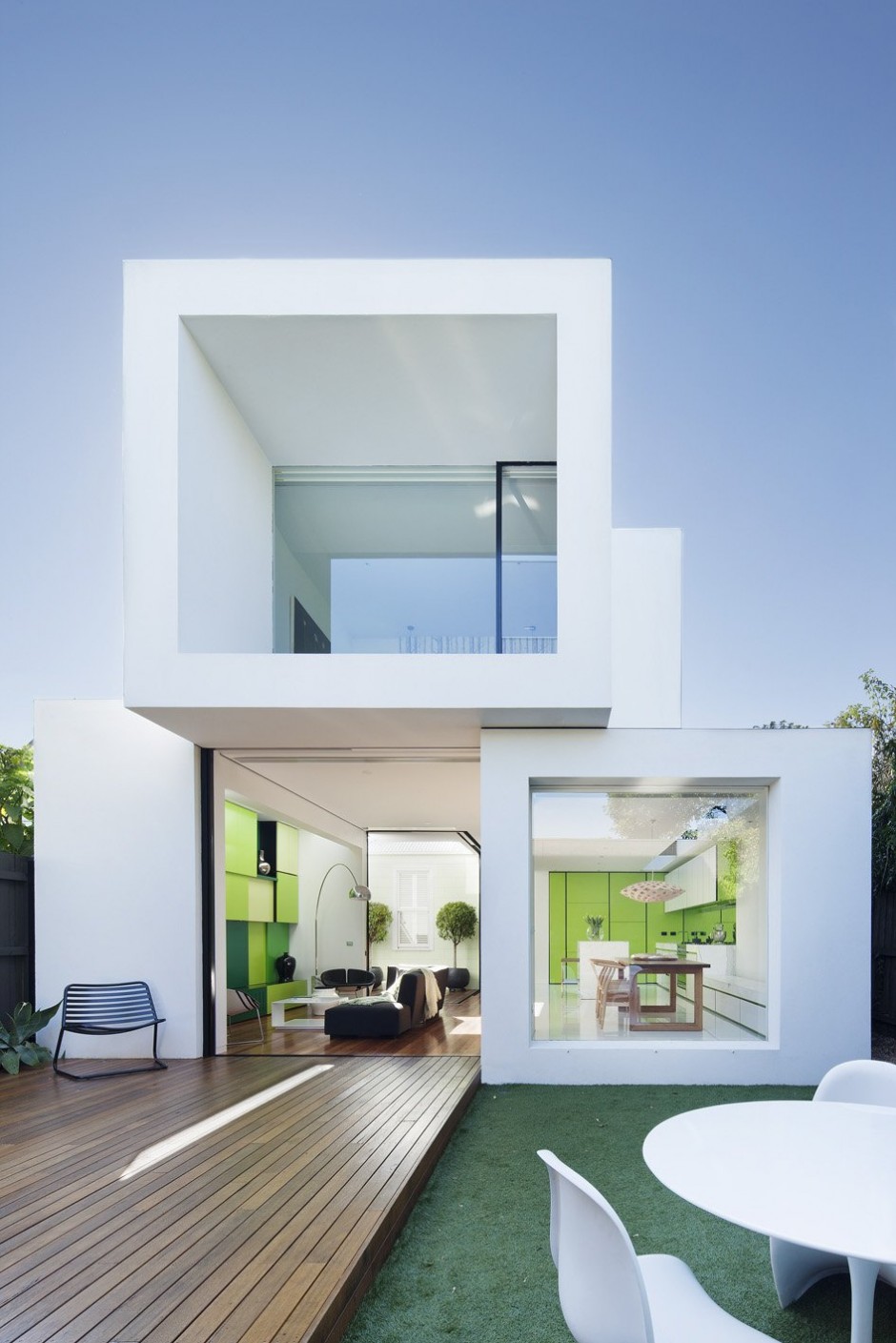 Small minimalist house facade
