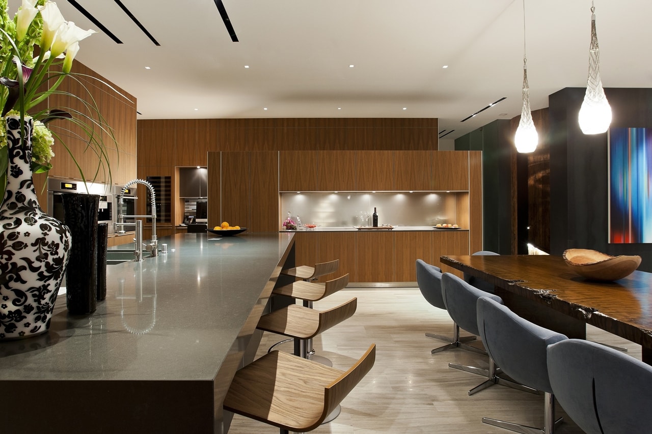 Contemporary kitchen interior in modern desert house designed by assemblageSTUDIO