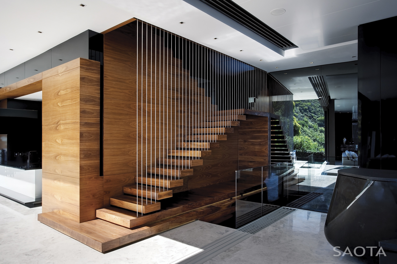 Modern timber staircase