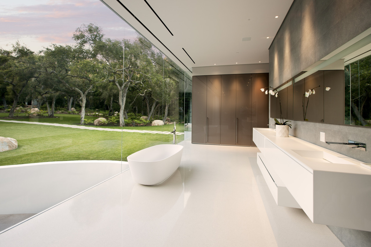 White minimalist bathroom