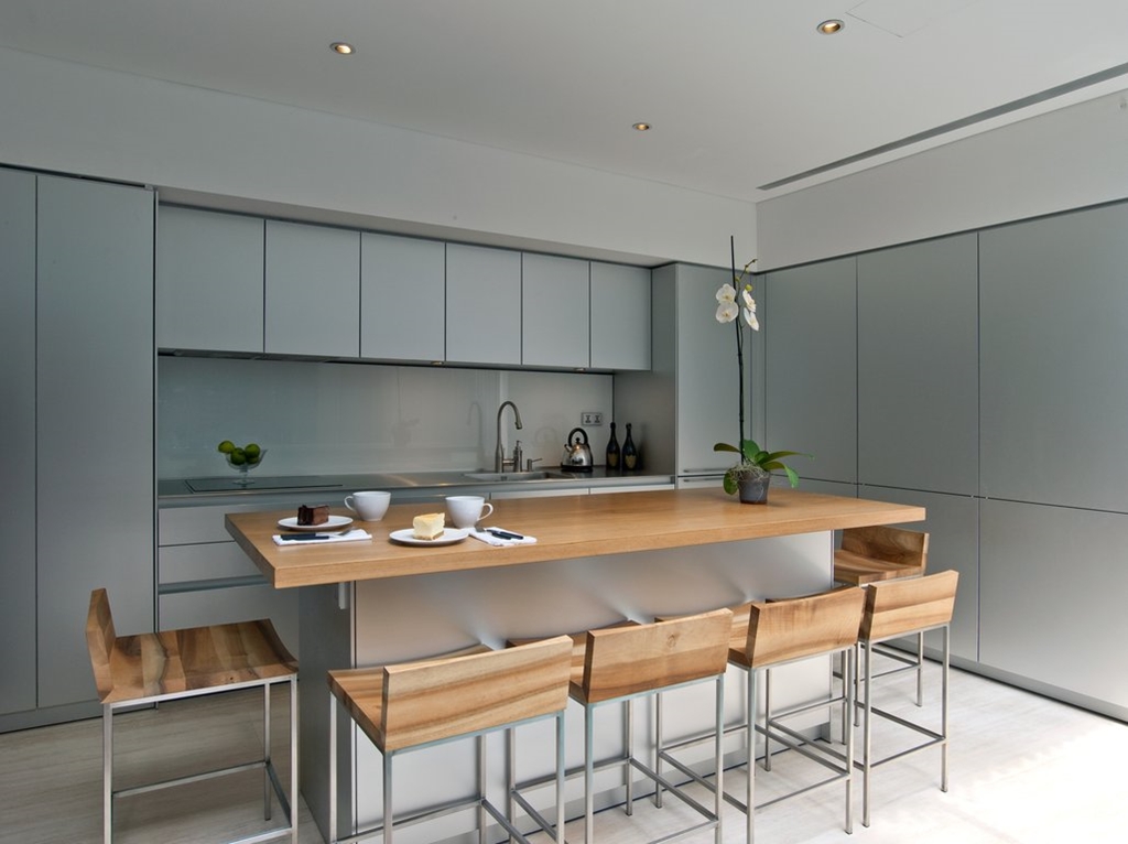 Modern kitchen table in creative home