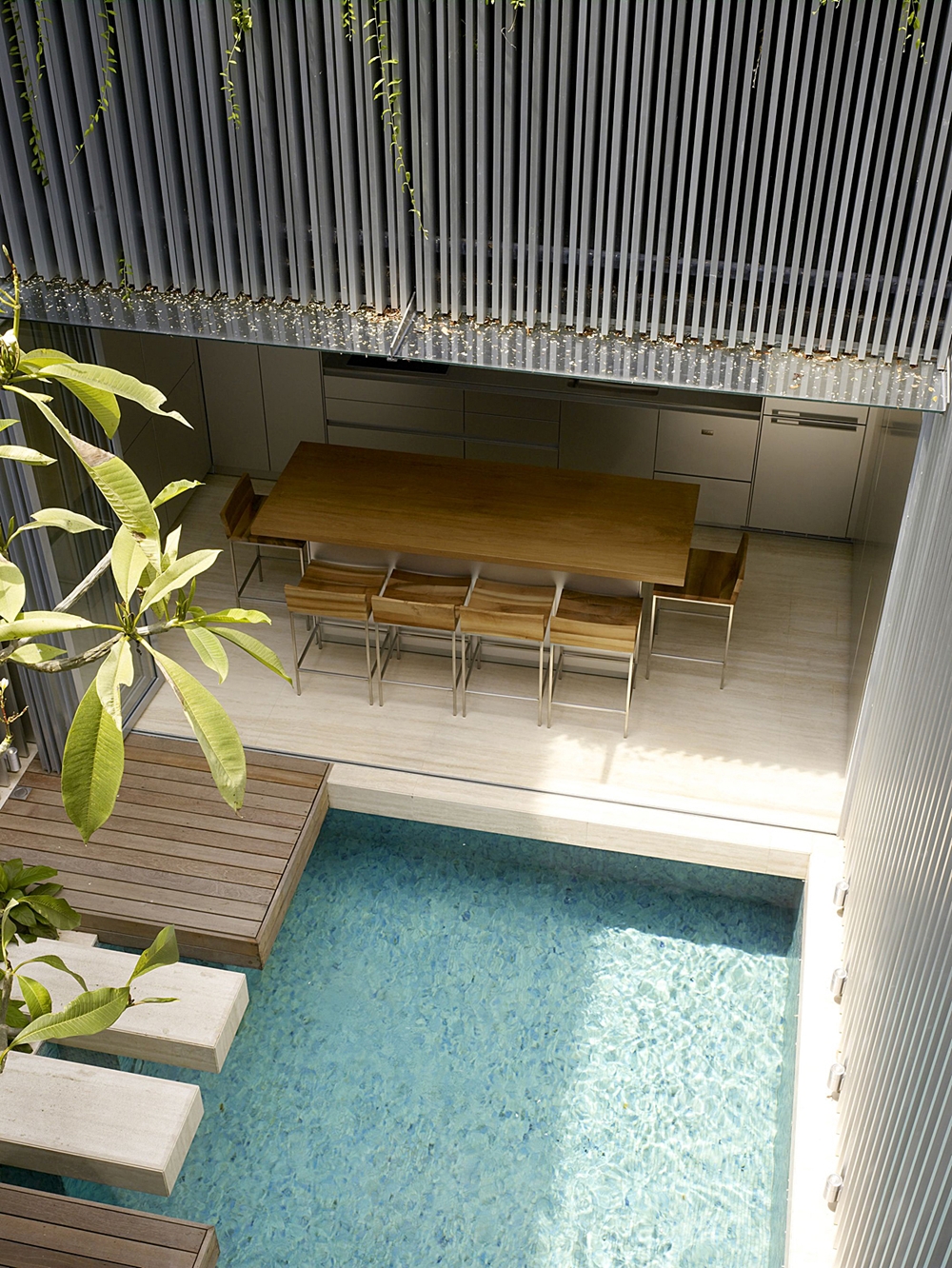 Kitchen as seen from the roof