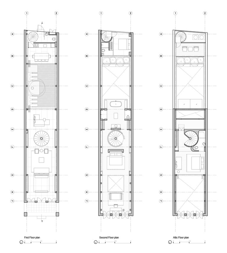 3 floor plans of 55 Blair Road House