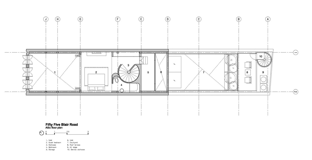 Attic floor plan of 55 Blair Road House