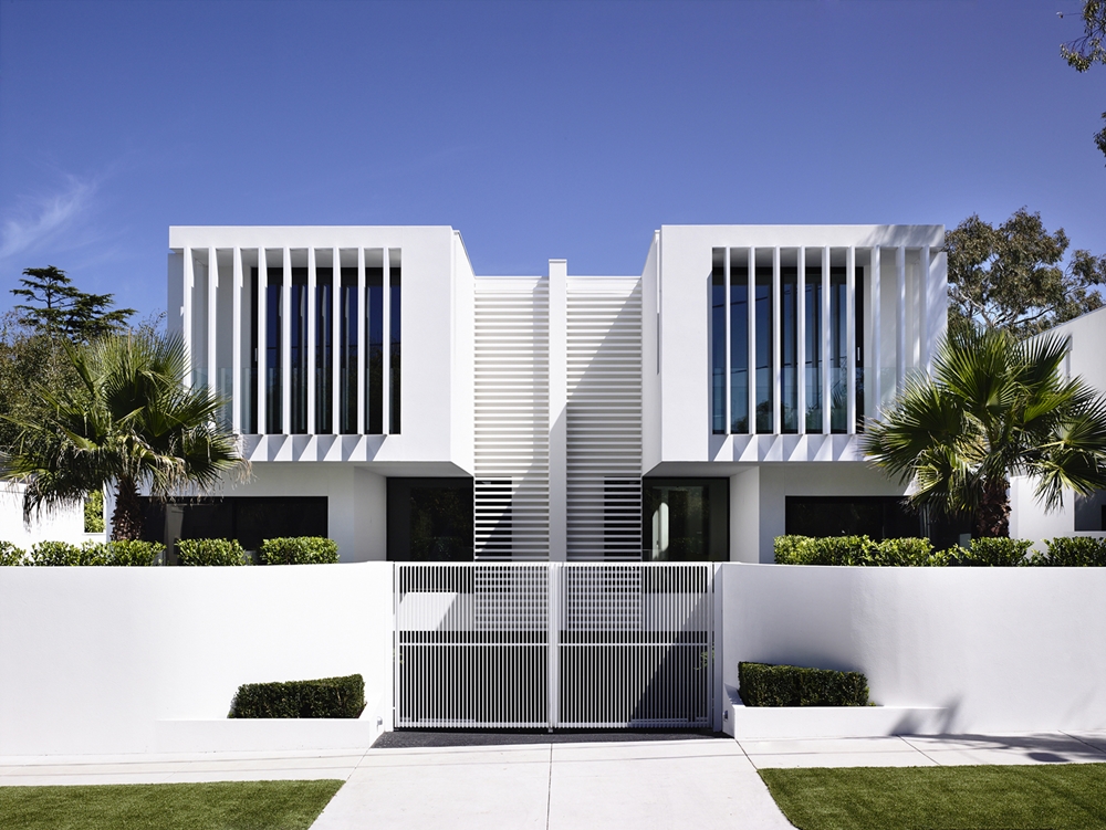 Minimalist modern facade as part of modern house design