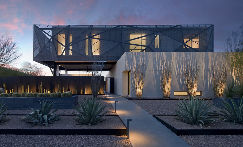 Large modern home in the desert