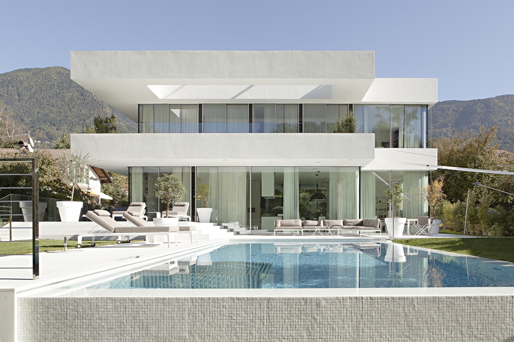 Swimming pool and modern home