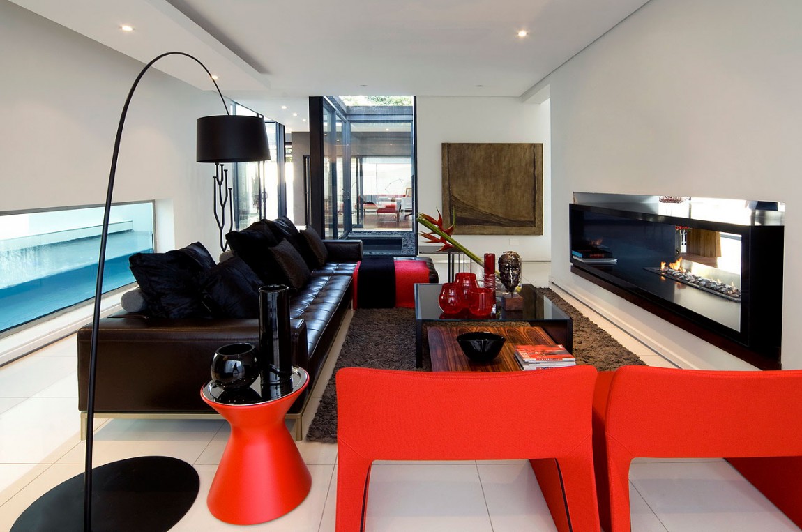 Modern furniture in new Mosi residence by Nico van der Meulen Architects