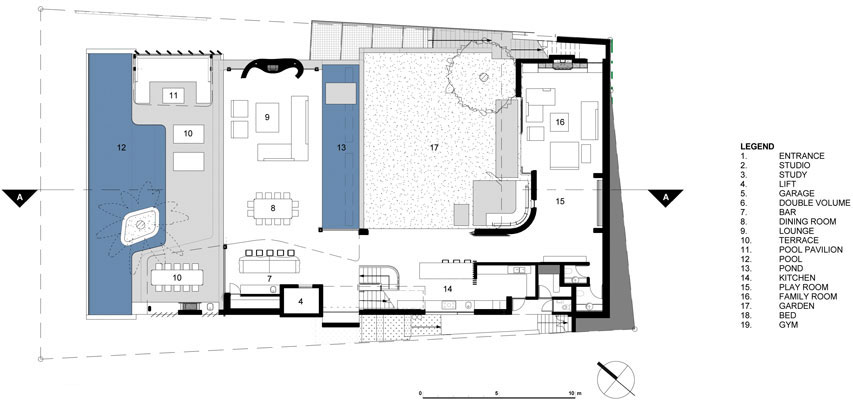 De Wet 34 house floor plan by SAOTA