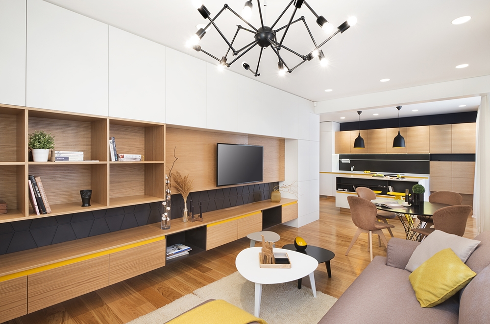Small modern living room design by Fimera Design Studio