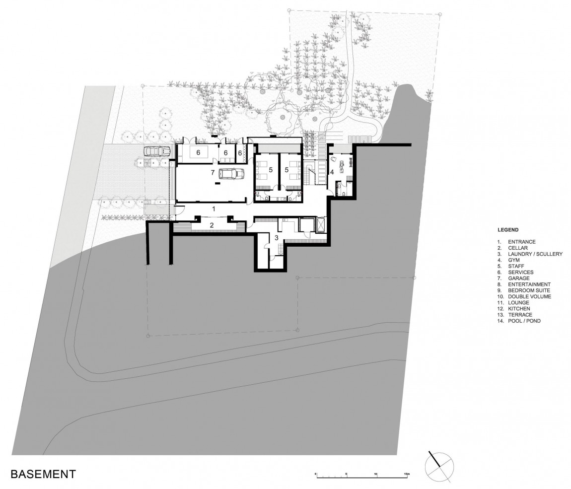 Basement floor plan by SAOTA