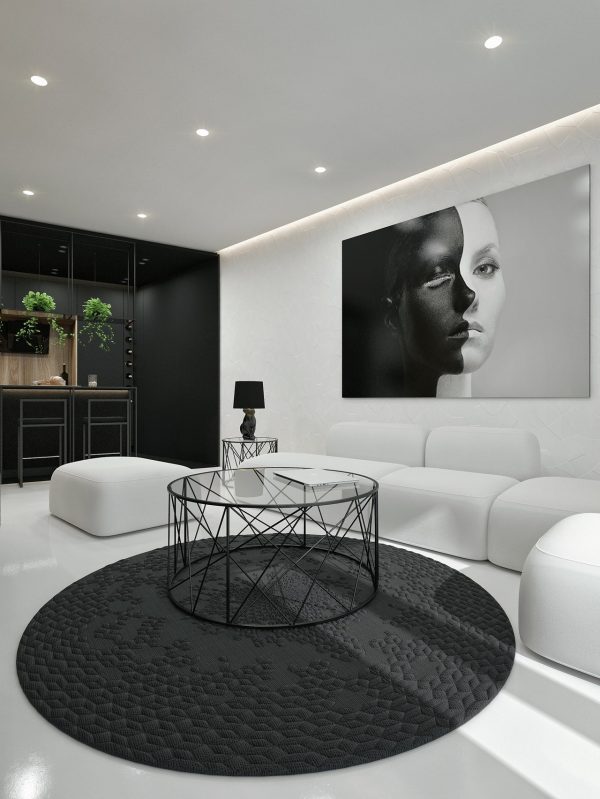 Black And White Interior Design Ideas: Modern Apartment by ID White ...