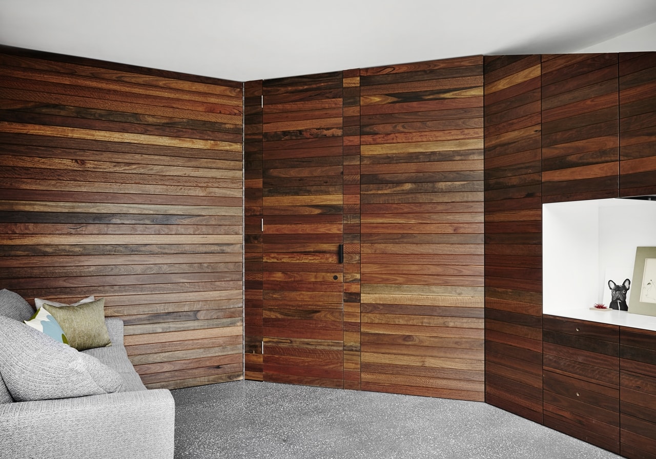 Wooden wall by Austin Maynard Architects