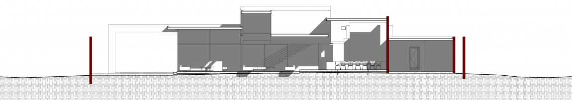 Side elevation of House Sar by Nico van der Meulen Architects