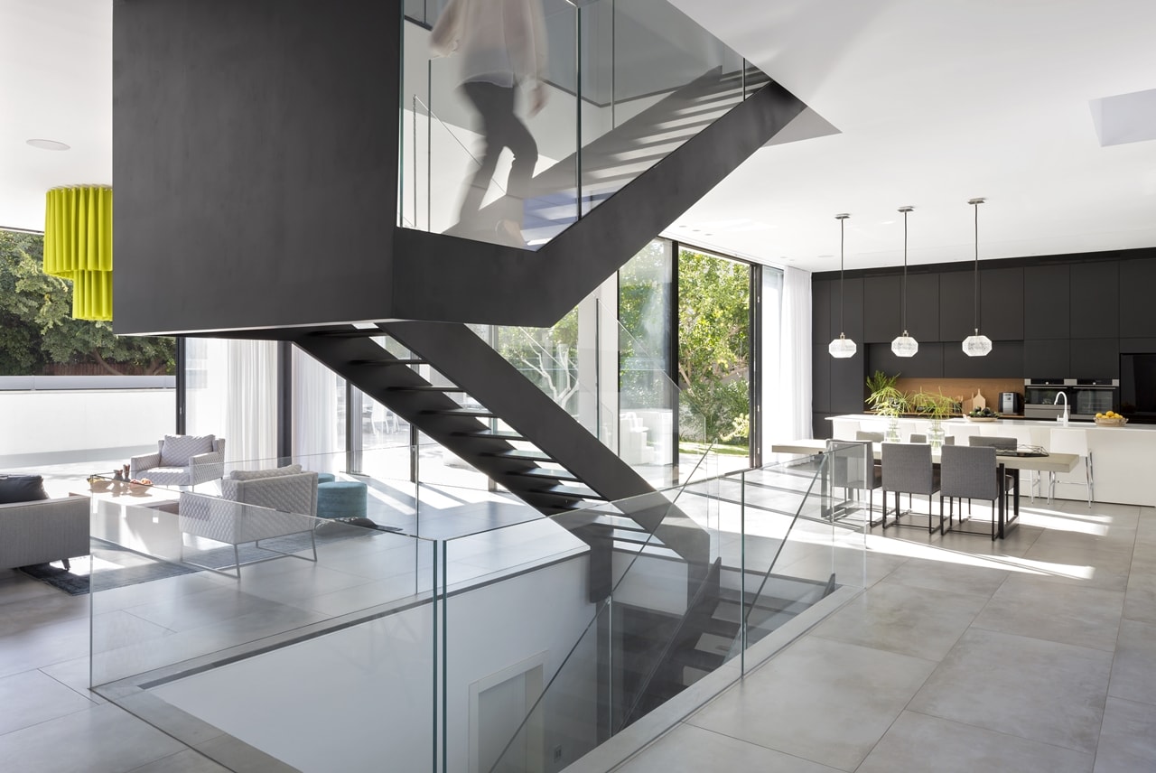 Simple Modern House With An Amazing Floating Stairs