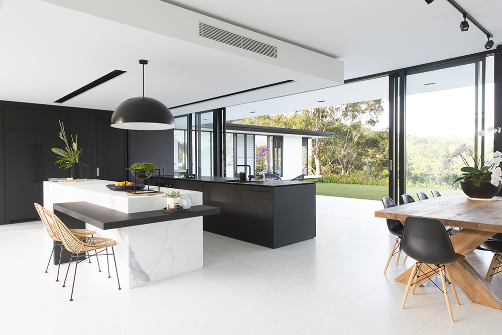 White kitchen floor in Glasshouse by Sarah Waller