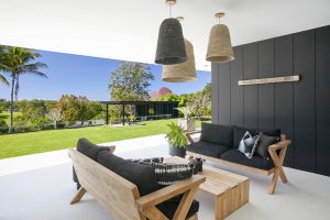 Modern terrace design of Glasshouse by Sarah Waller
