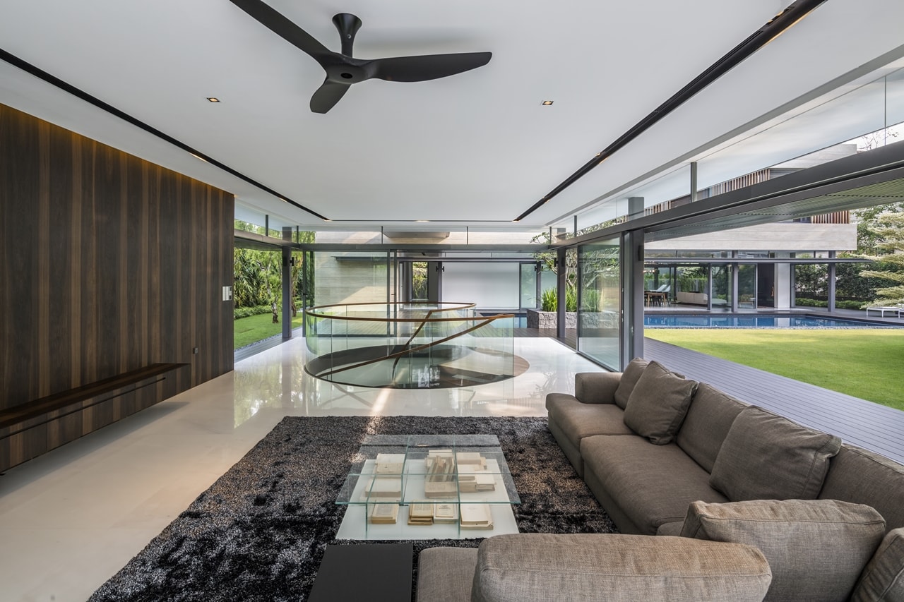Minimalist interior design of modern mansion designed by Wallflower Architecture and Design