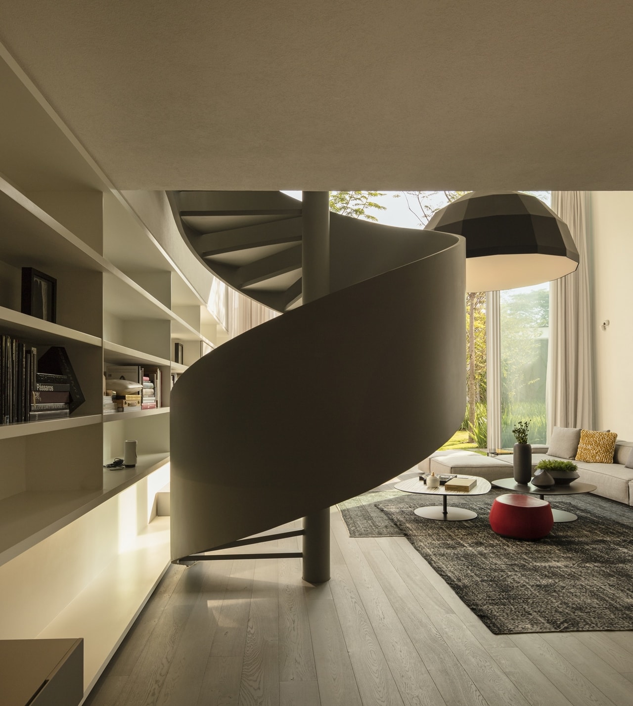 Circular staircase designed by studio Mk27 - Marcio Kogan + Lair Reis